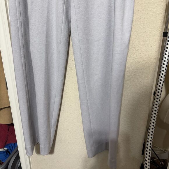 NEW VINCE Wool Flannel Wide Leg Pants Grey sz 12 $395 RV tall quiet luxury - Picture 2 of 9